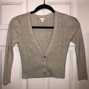 🆒 CROPPED CARDIGAN SWEATER OATMEAL GREY 🆒